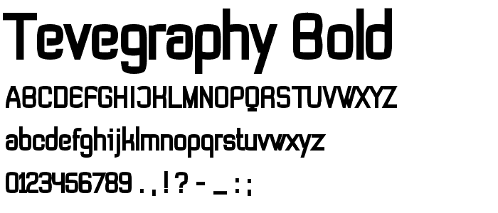 Tevegraphy Bold font